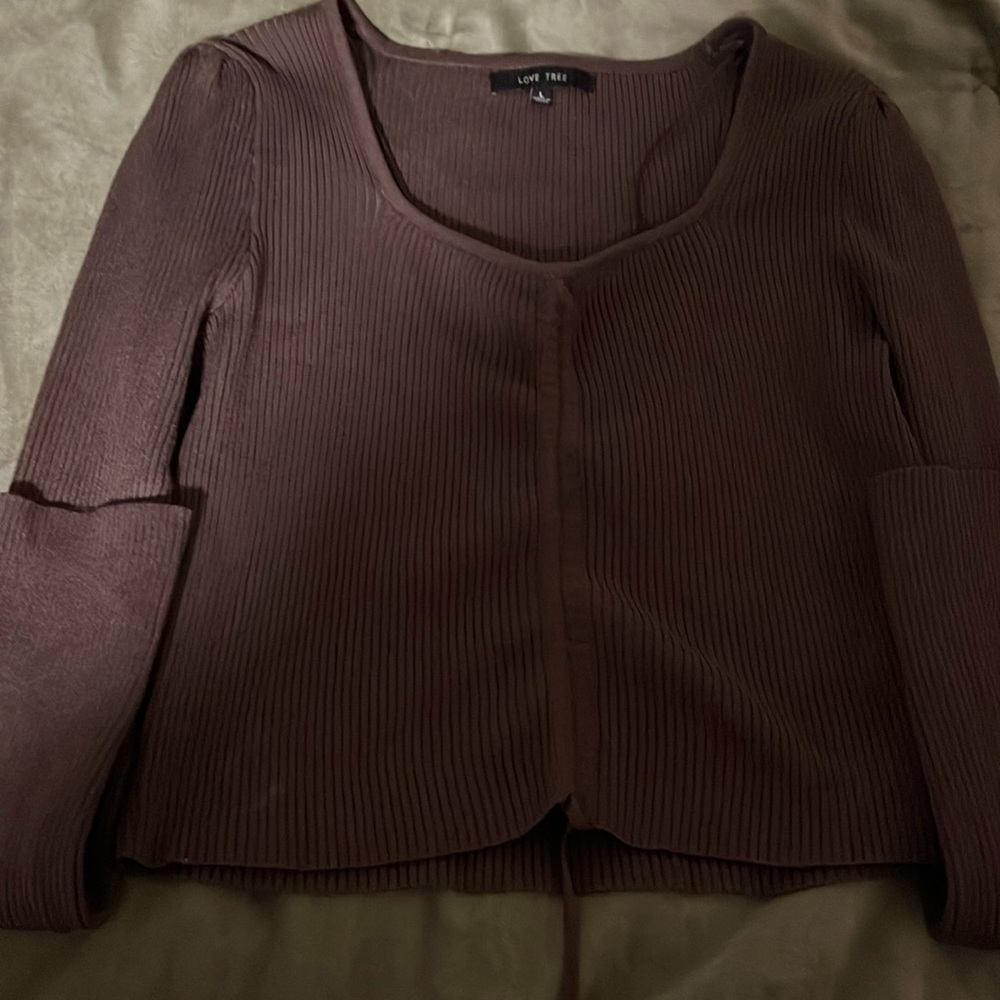 Brown long sleeve shirt